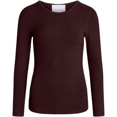 LA ROUGE TOP, LISA L/S T-SHIRT, AUBERGINE